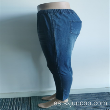 Pantalones largos tejidos amigables con la piel Algodón Spandex Jeans de mujer